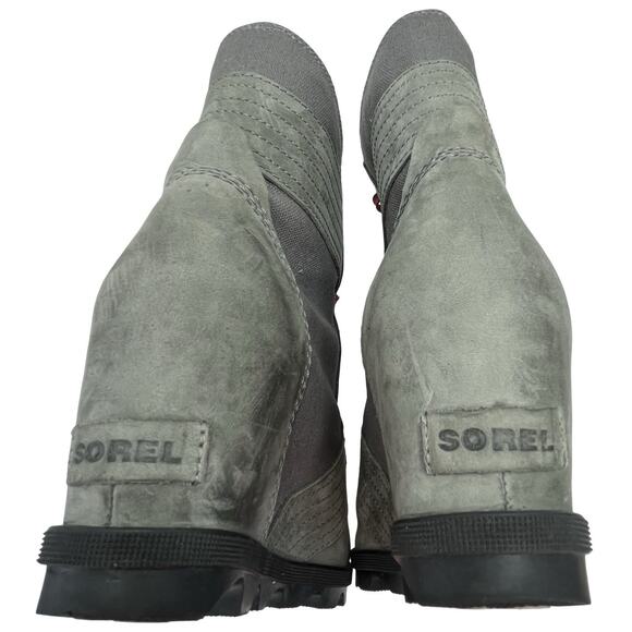 Sorel (11) Lexie Wedge Boot Quarry Waterproof Ankle Grey Winter Snow Rain - Picture 7 of 14
